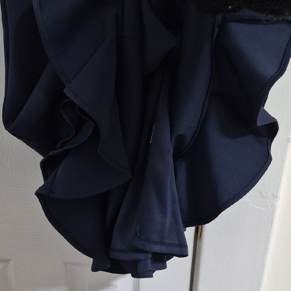 Donna Ricco Navy Ruffled Mini Dress - Picture 7 of 7